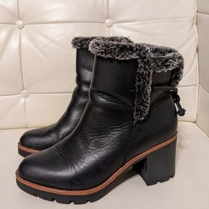 Naturalizer Black Lug Sole Booties